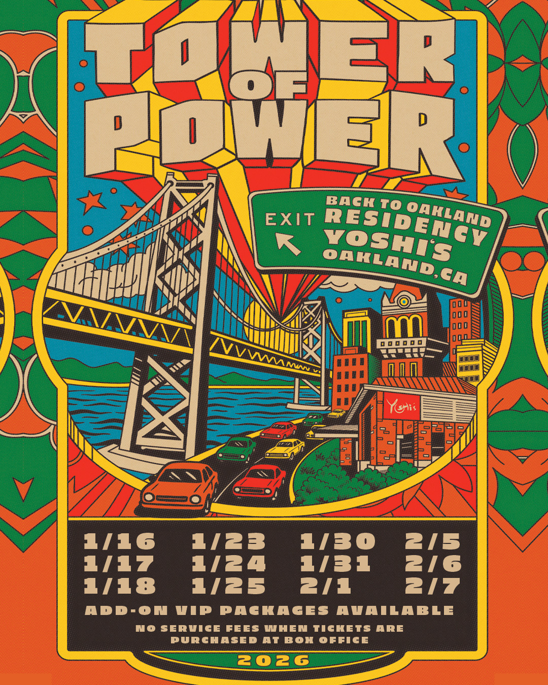 Tower Of Power 58 Years of Funk and Soul Tour Poster 2026